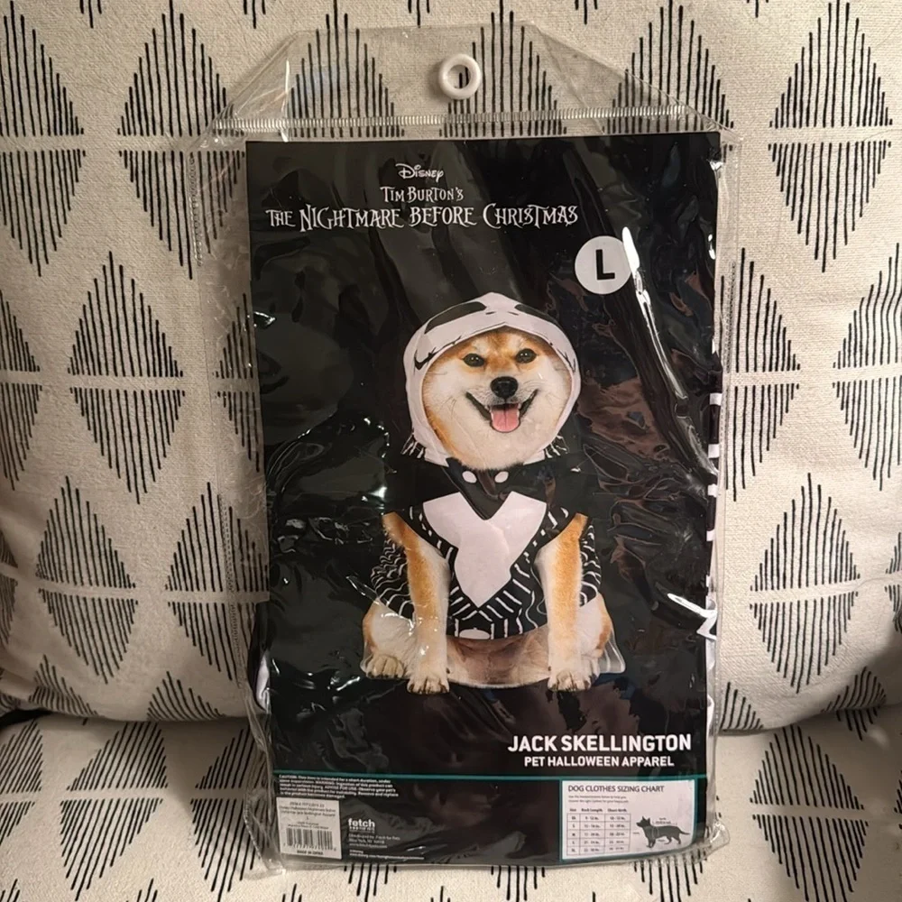 Disney Nightmare Before Christmas Jack Skellington Large Halloween Pet Costume